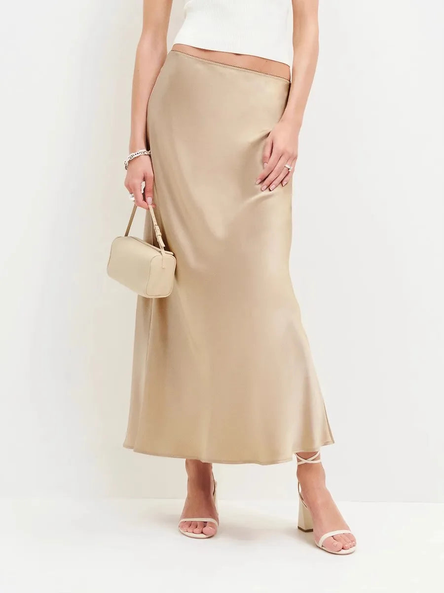 Clara | Falda Midi Satinada Elegante para Mujer 3