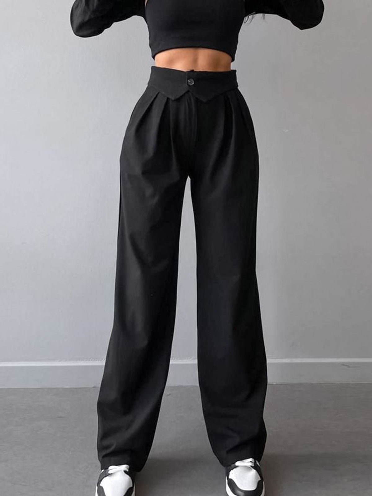 Claudia | Pantalones Largos de Cintura Alta para Mujer con Corte Recto y Estilo Elegante 2