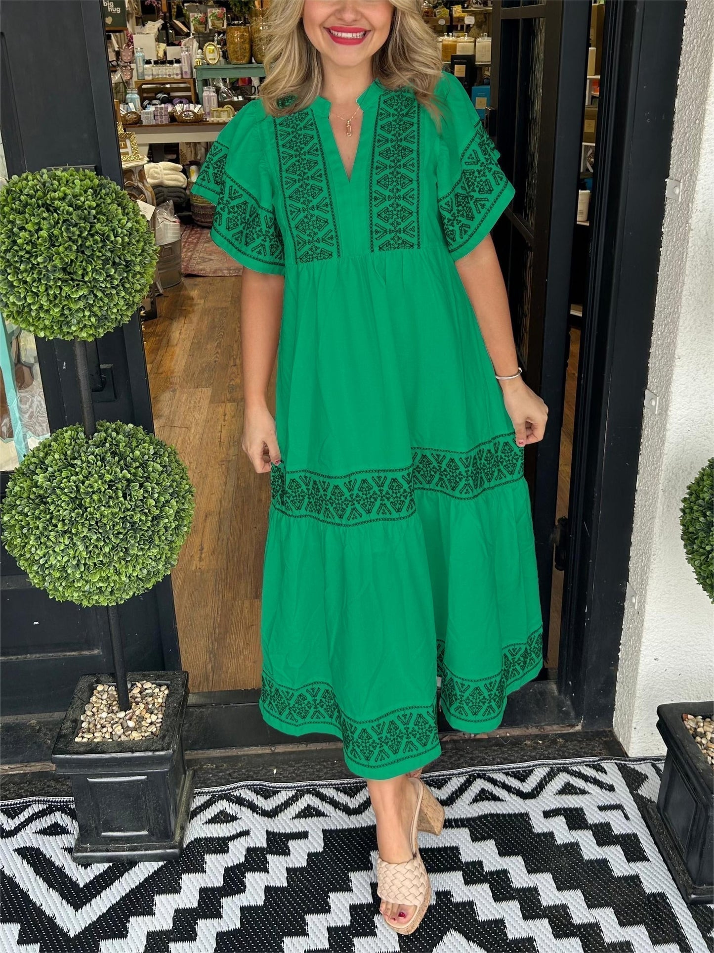 Isabella | Vestido Midi Bohemio de Verano con Cuello en V para Mujer 8