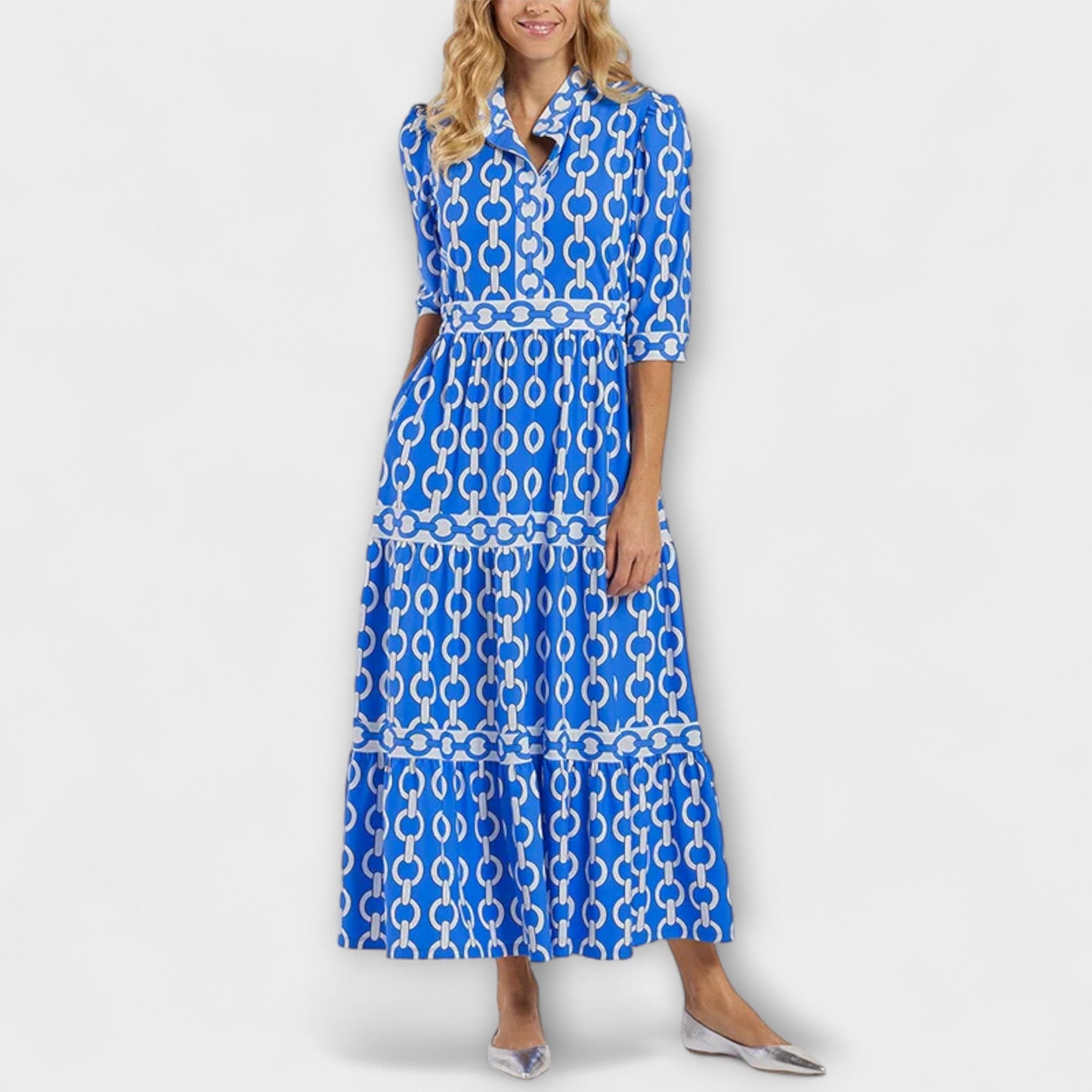 Juliette | Vestido Midi con Estampado de Cadenas para Mujer 7