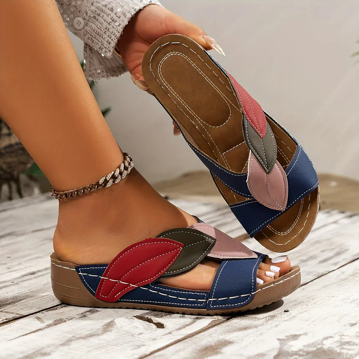 Lucía | Sandalias Confortables para Mujer con Detalle de Hojas 8