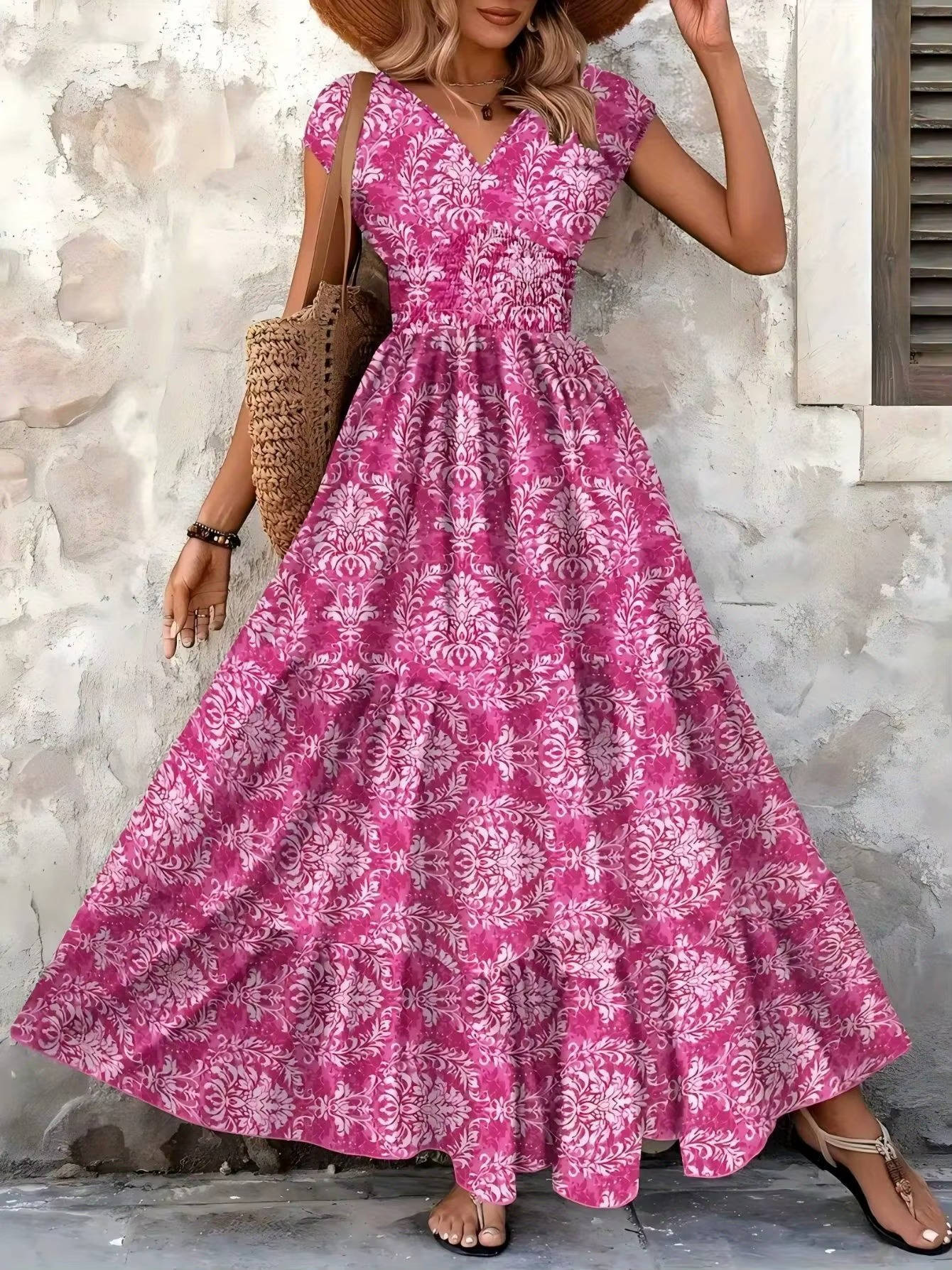 Lucía | Vestido Largo Sin Mangas con Estampado Bohemio para Mujer 9
