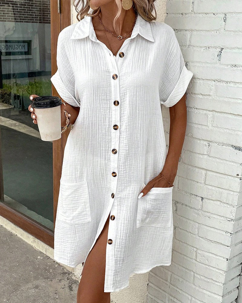 Lucía | Vestido Midi Casual Oversize con Botones para Mujer Verano 2024 8