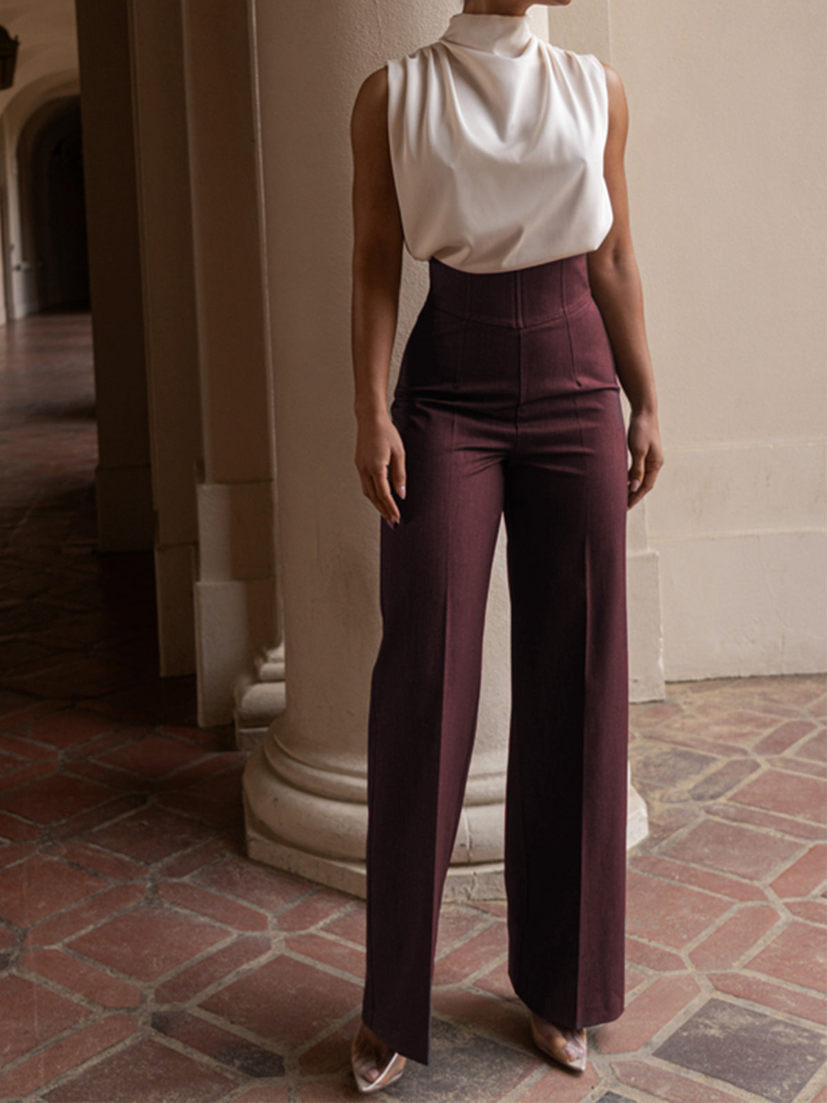 Sofía | Pantalones de Cintura Alta y Pierna Recta para Mujer 5