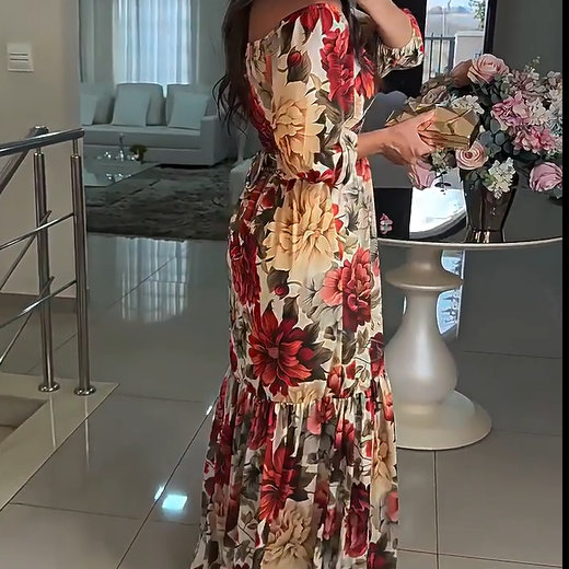 Sofía | Vestido Largo Floral Elegante para Mujer con Corte Romántico 2