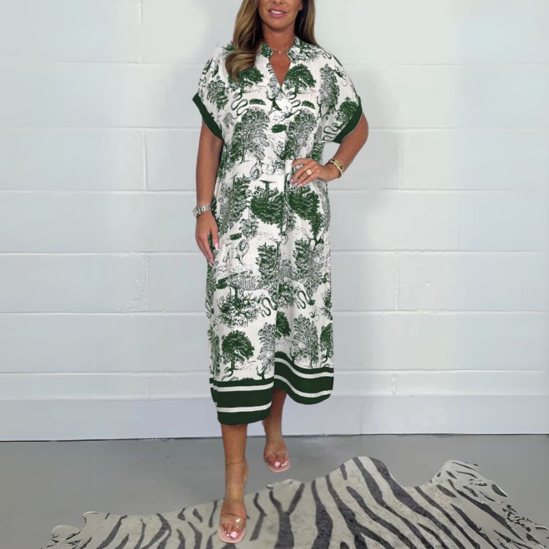 Sofía | Vestido Midi Elegante Estampado para Mujer Invita a Cualquier Ocasión 4