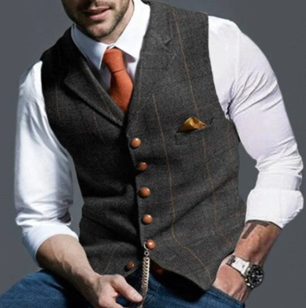 Chaleco FALDRICK, prenda formal y clásica para hombre
