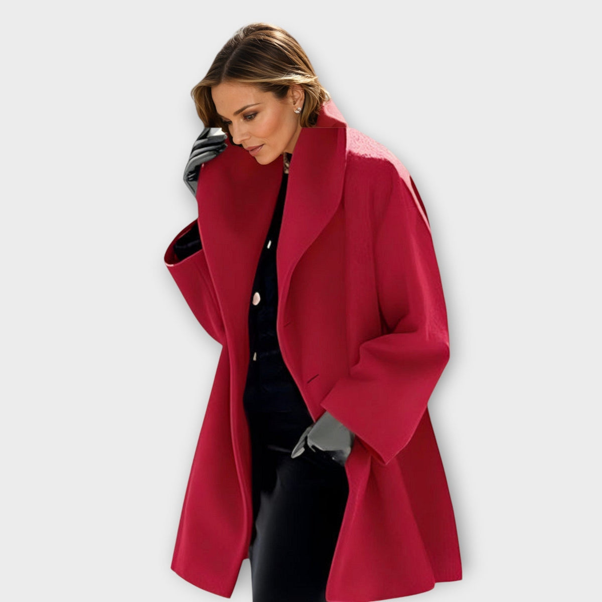 Abrigo Elegante | Abrigo de Mezcla de Lana Extragrande con Diseño Abierto | Comodidad y Estilo para Todas las Ocasiones 1