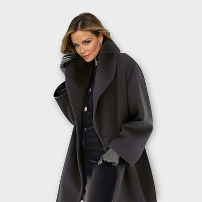 Abrigo Elegante | Abrigo de Mezcla de Lana Extragrande con Diseño Abierto | Comodidad y Estilo para Todas las Ocasiones 2
