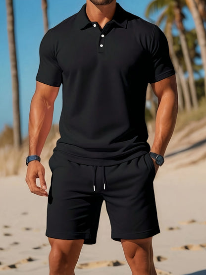 Alejandro | Conjunto de Polo y Pantalones Cortos para Hombre con Cuello Clásico 4