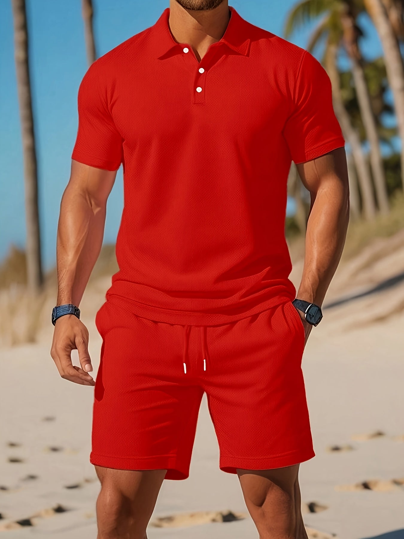 Alejandro | Conjunto de Polo y Pantalones Cortos para Hombre con Cuello Clásico 5