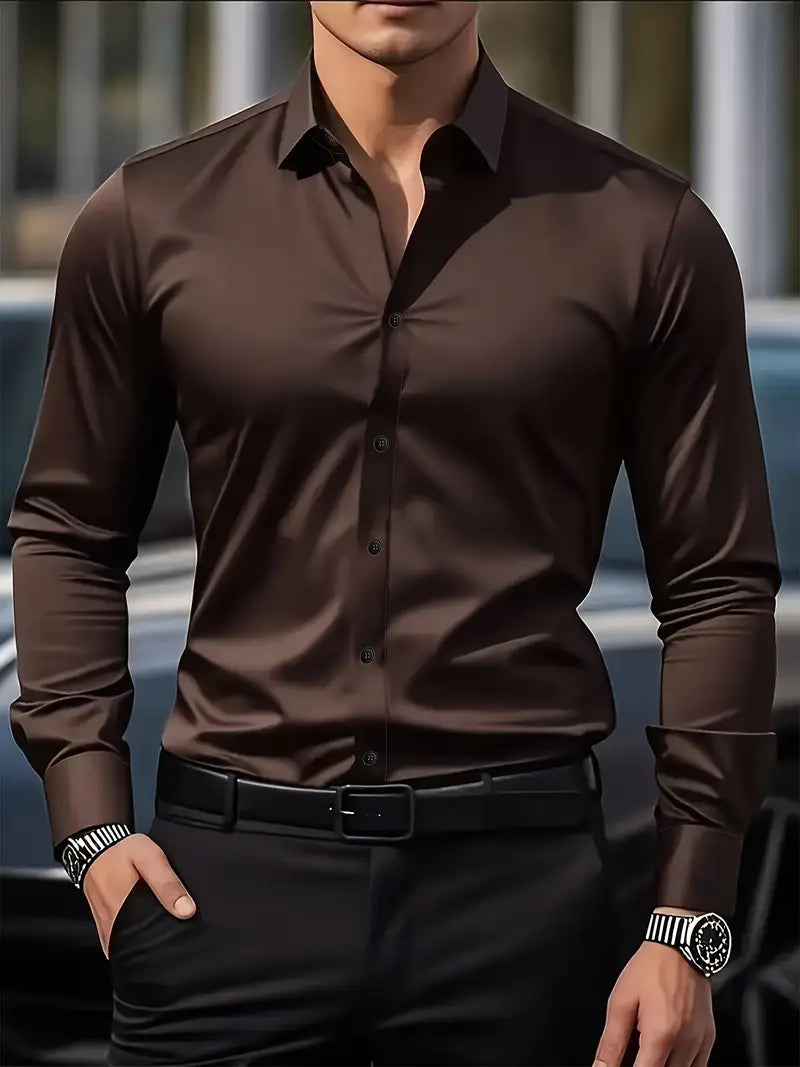 Andrés | Camisa Slim Fit de Manga Larga con Cuello Kent para Hombre 5