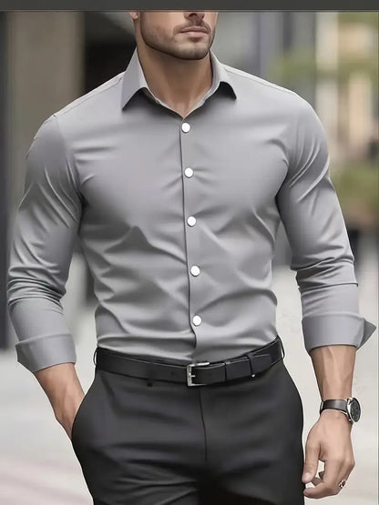 Andrés | Camisa Slim Fit de Manga Larga con Cuello Kent para Hombre 6