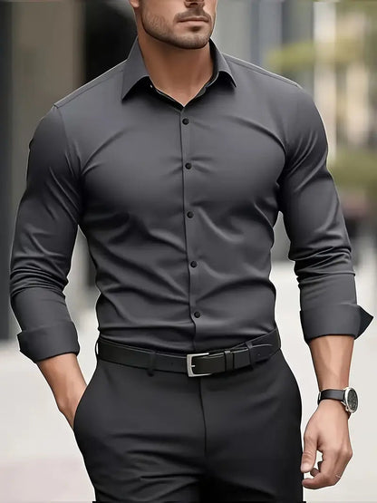 Andrés | Camisa Slim Fit de Manga Larga con Cuello Kent para Hombre 7