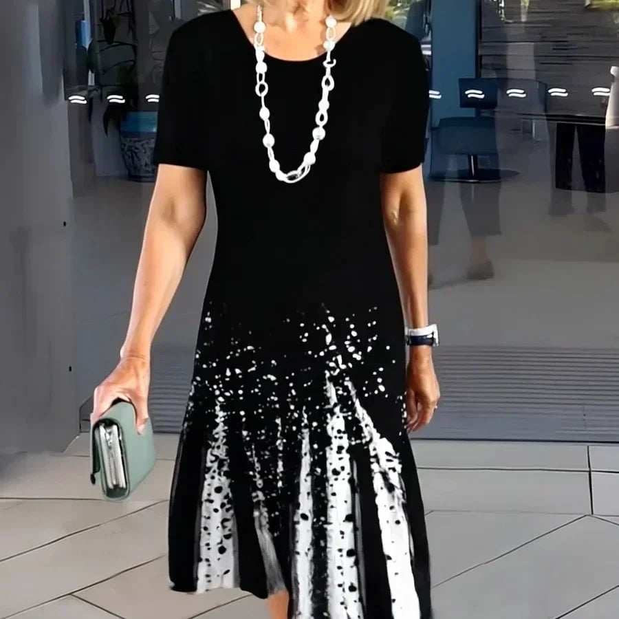 Catalina | Vestido Midi de Corte A Estampado para Mujer 0