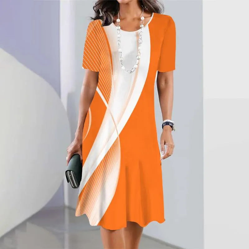 Catalina | Vestido Midi de Corte A Estampado para Mujer 2
