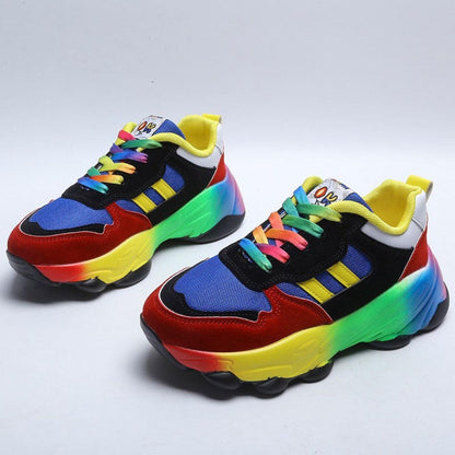Cecilia | Zapatillas Colorblock con Suela Arcoíris para Mujer 3