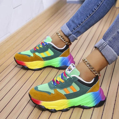 Cecilia | Zapatillas Colorblock con Suela Arcoíris para Mujer 5