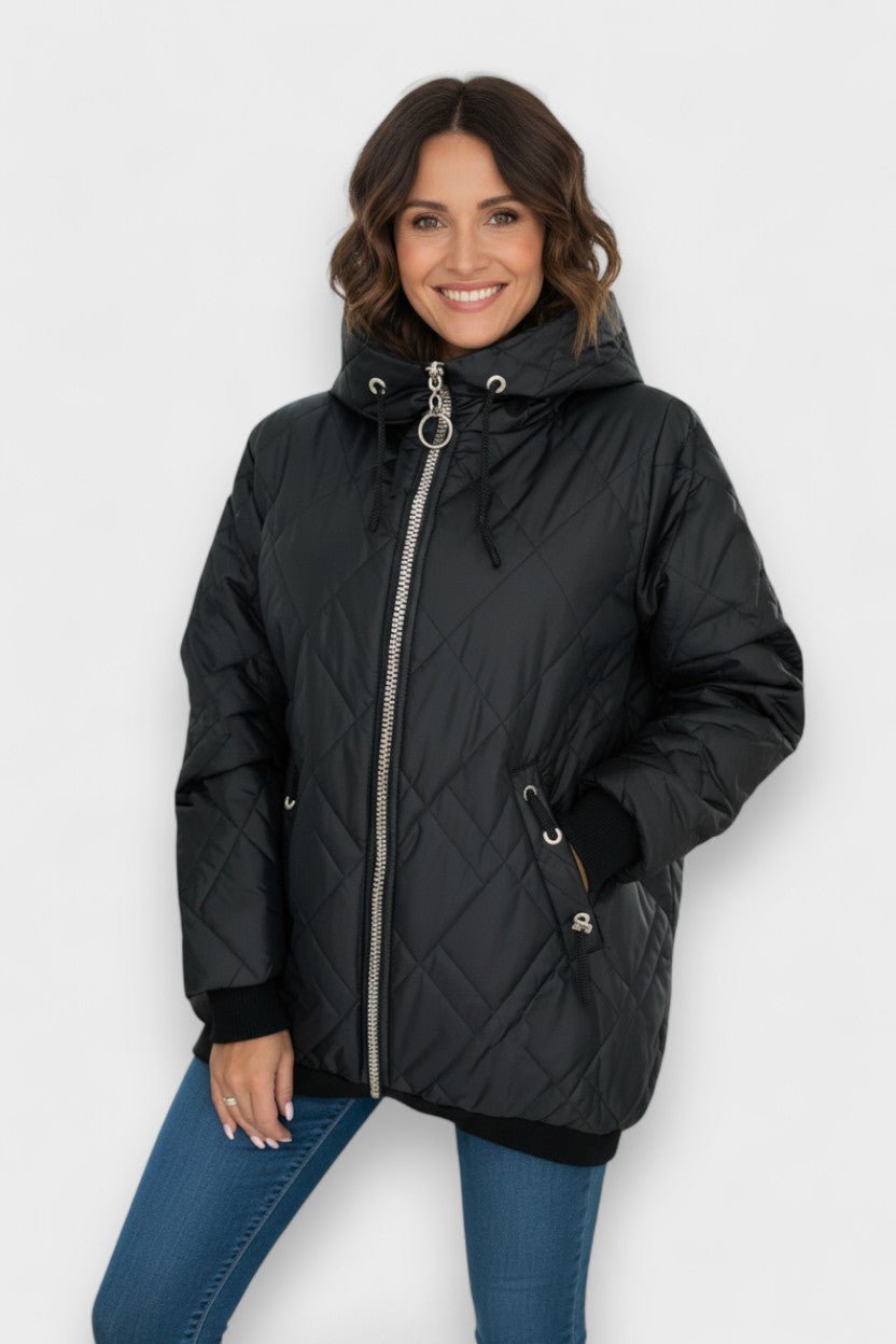 Chaqueta Acolchada | Chaqueta con Capucha y Cremallera Frontal para Calidez y Estilo Moderno 1