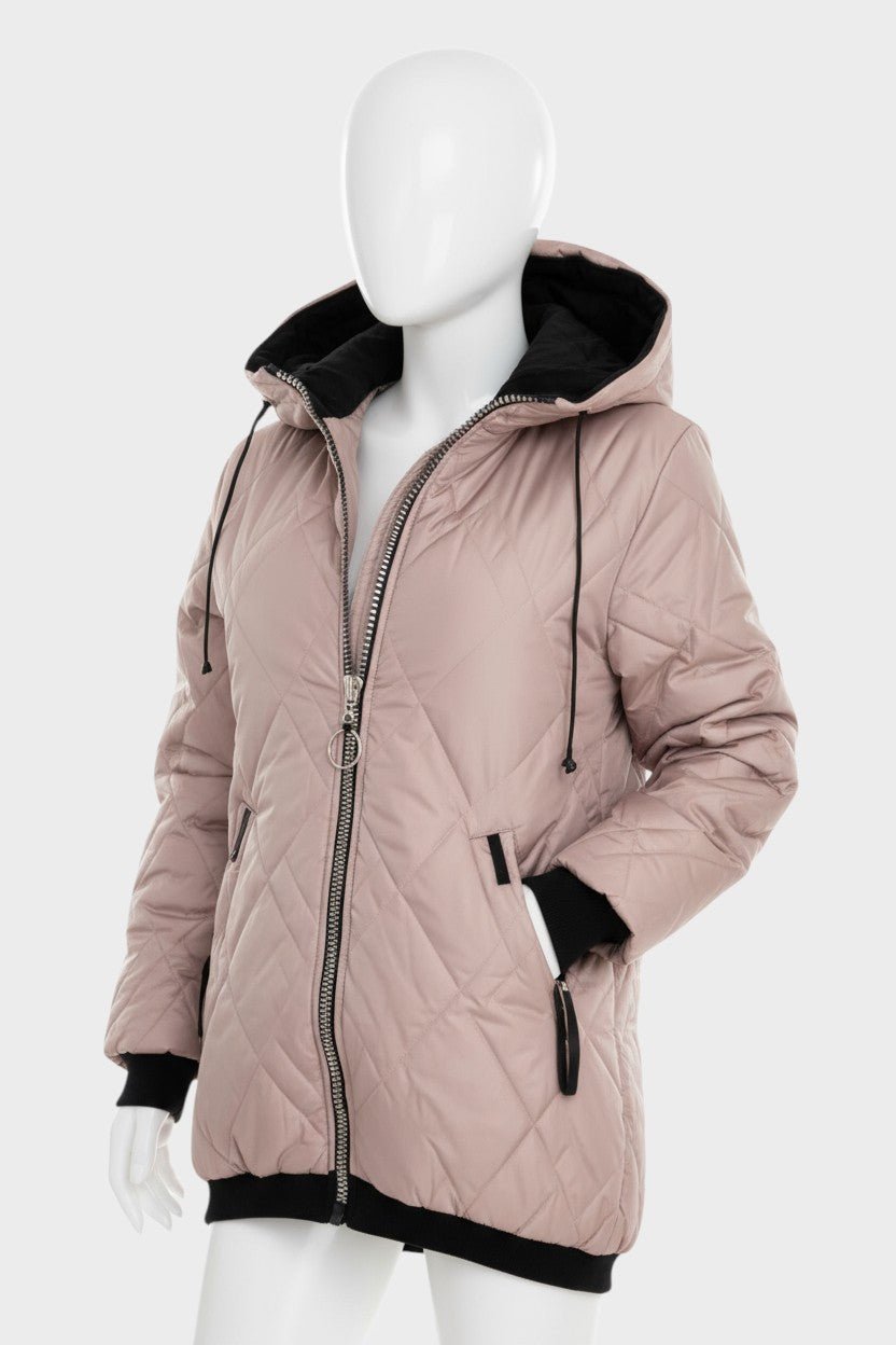 Chaqueta Acolchada | Chaqueta con Capucha y Cremallera Frontal para Calidez y Estilo Moderno 3