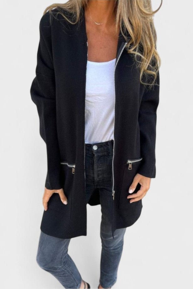 Chaqueta Punto Mujer Larga | Tejido Suave con Diseño Abierto | Ideal para Climas de Transición 2