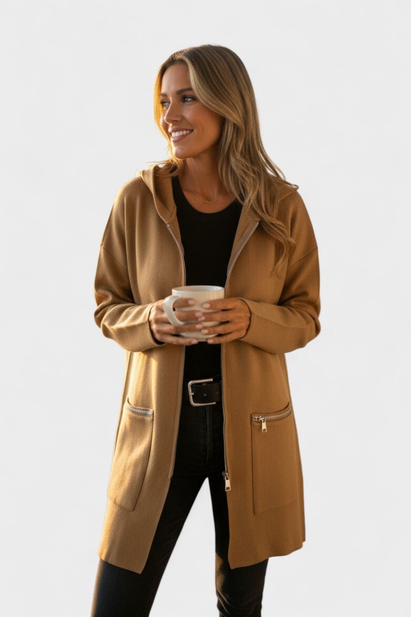 Chaqueta Punto Mujer Larga | Tejido Suave con Diseño Abierto | Ideal para Climas de Transición 6