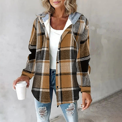 Clara | Chaqueta a Cuadros con Capucha para Mujer 4