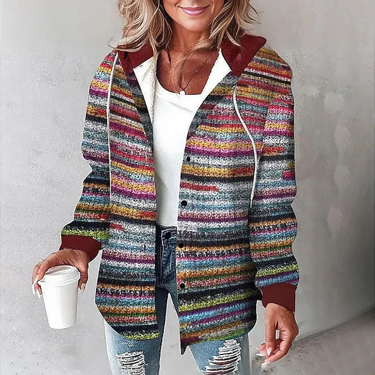 Clara | Chaqueta a Cuadros con Capucha para Mujer 5