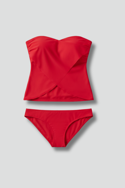 Clara | Conjunto de Tankini Sin Tirantes para Mujer con Parte Inferior a Juego 1