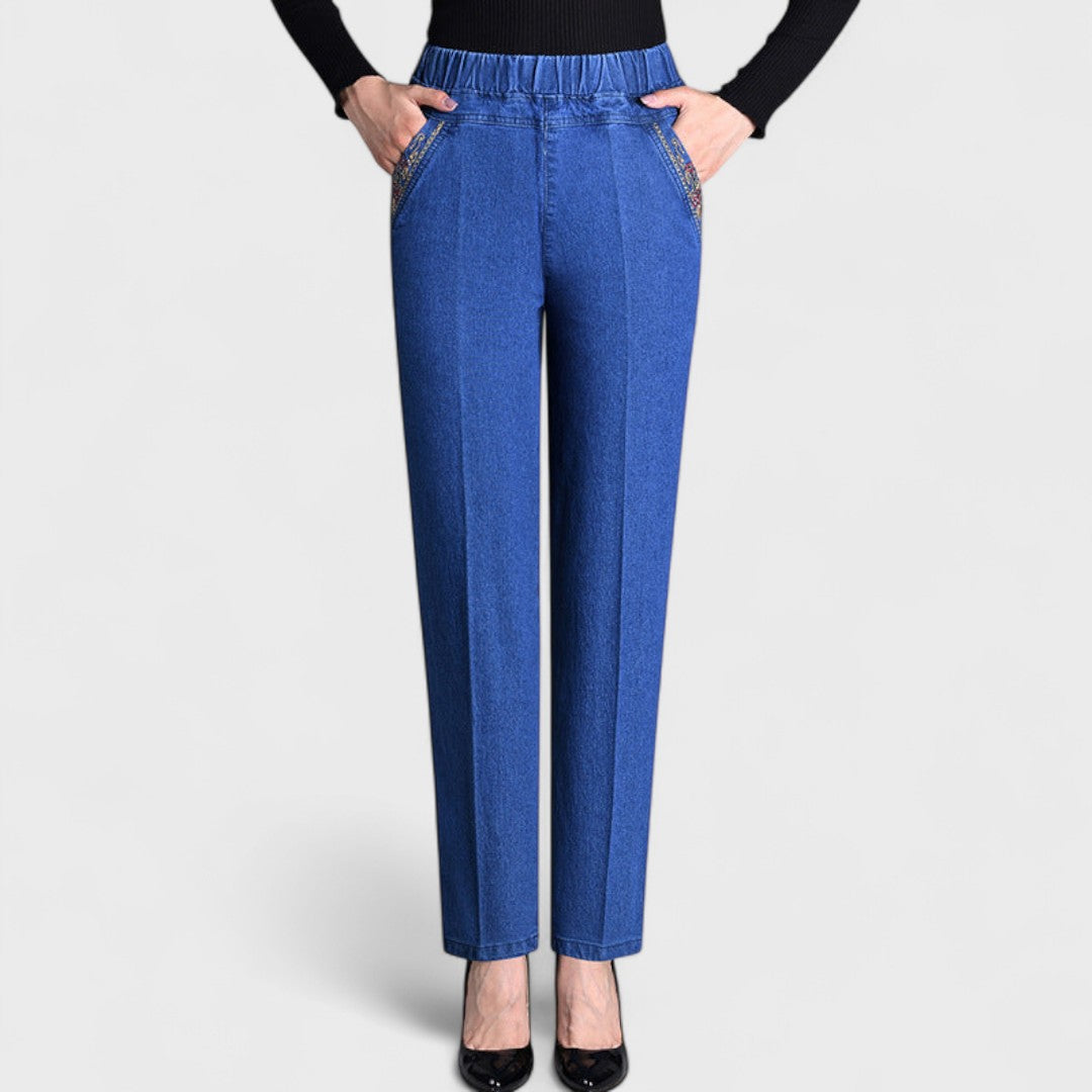 Clara | Jeans Elásticos con Cintura Flexible y Bolsillos para Mujer 0