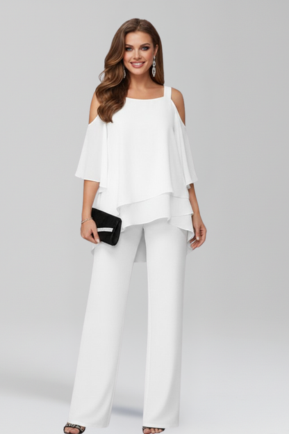 Clara | Mono de Pierna Ancha con Hombros Descubiertos para Mujer en Verano 5