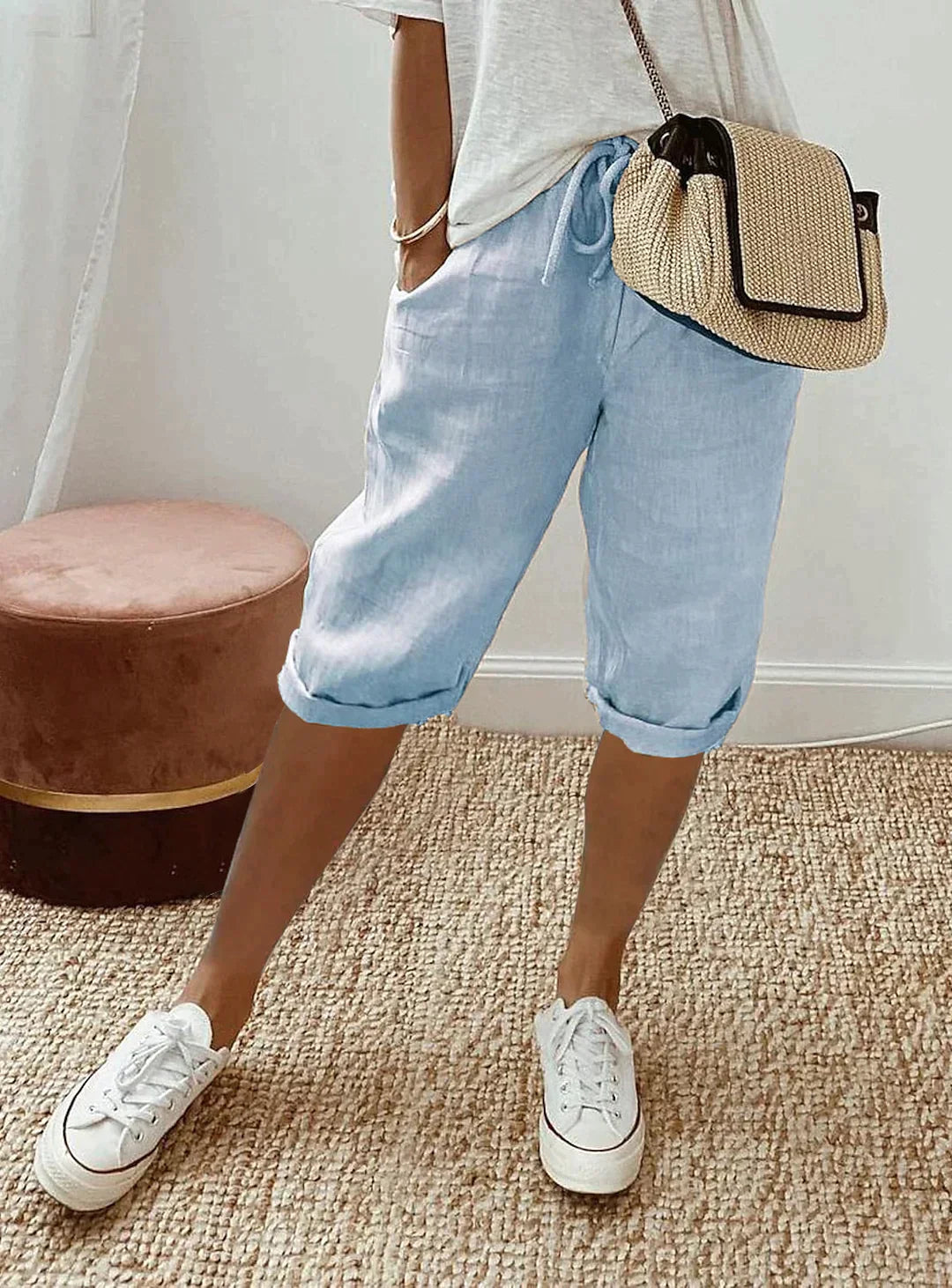 Clara | Pantalón Capri Mujer de Poliéster Elegante y Ligero 4