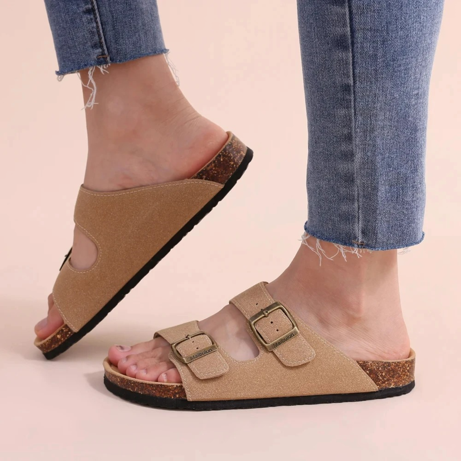 Clara | Sandalias Abiertas de Verano con Doble Hebilla para Mujer 2