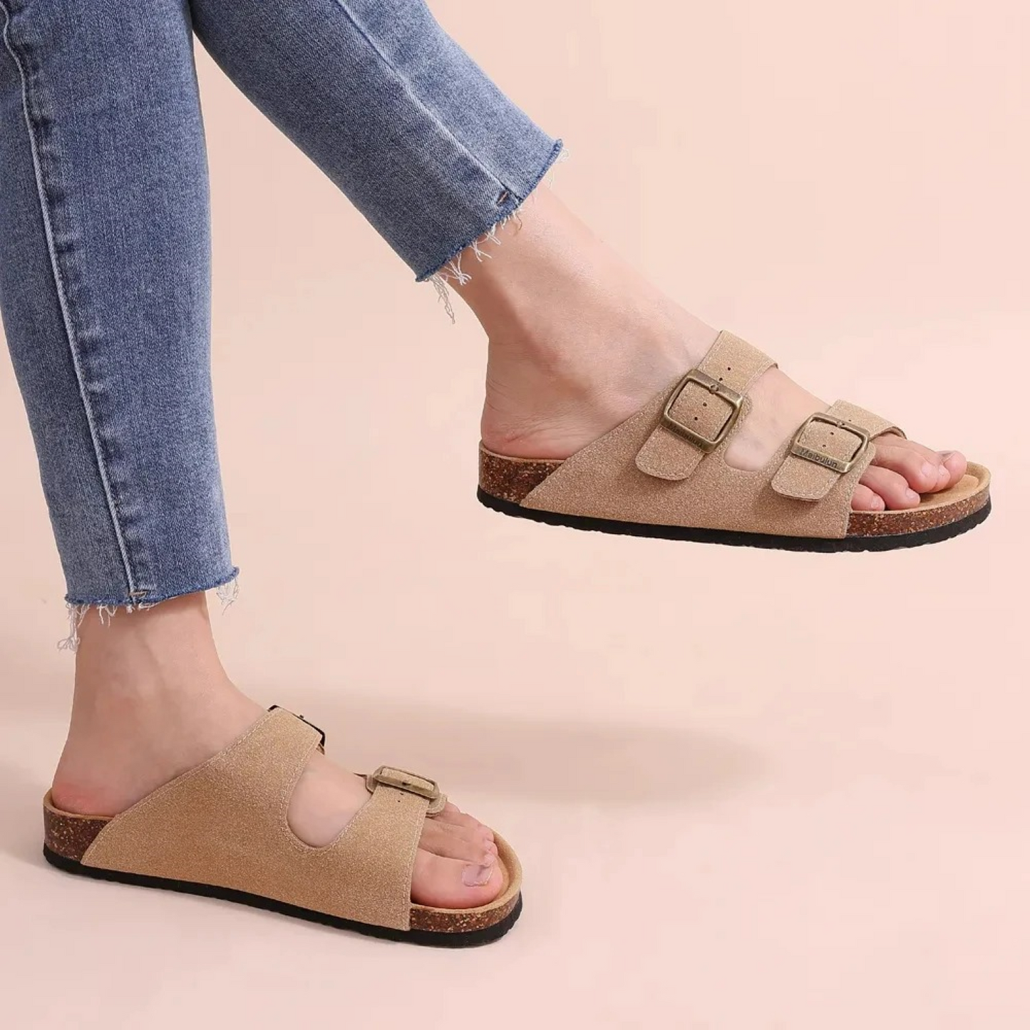 Clara | Sandalias Abiertas de Verano con Doble Hebilla para Mujer 3