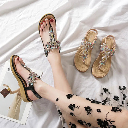 Clara | Sandalias Boho con Joya para Mujer con Diseño Elegante y Confortable 1