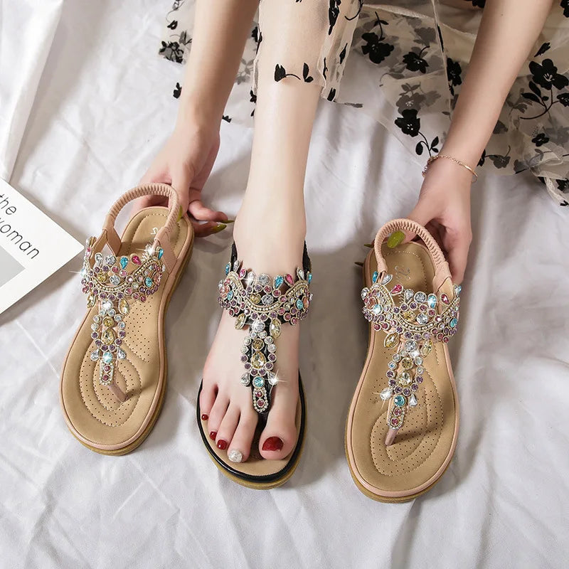 Clara | Sandalias Boho con Joya para Mujer con Diseño Elegante y Confortable 2