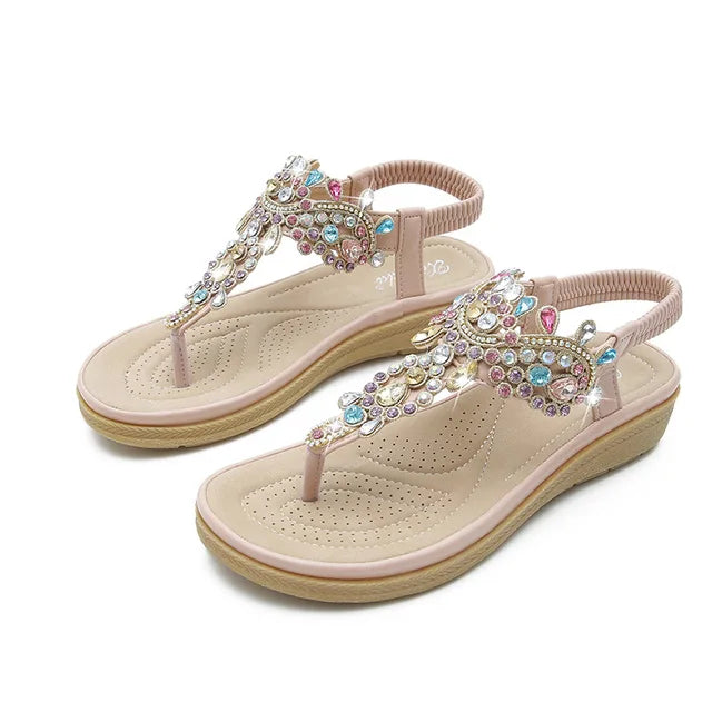 Clara | Sandalias Boho con Joya para Mujer con Diseño Elegante y Confortable 6
