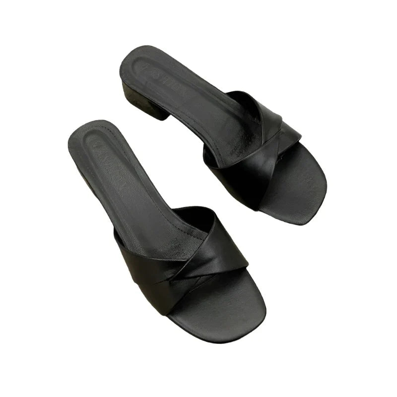 Clara | Sandalias Elegantes de Mujer con Tacón Corto para Verano 0