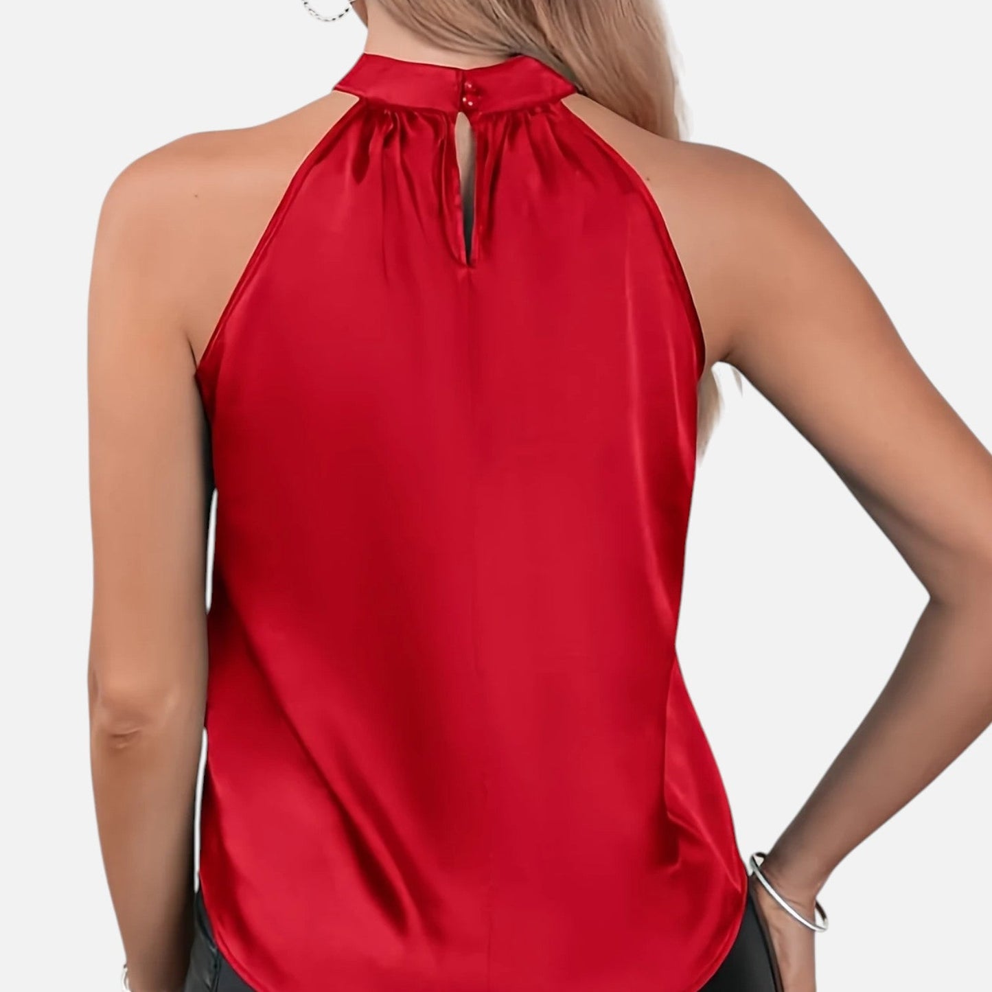Clara | Top de Satén Halter Ligero para Mujer Elegante en Verano 4