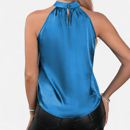 Clara | Top de Satén Halter Ligero para Mujer Elegante en Verano 6