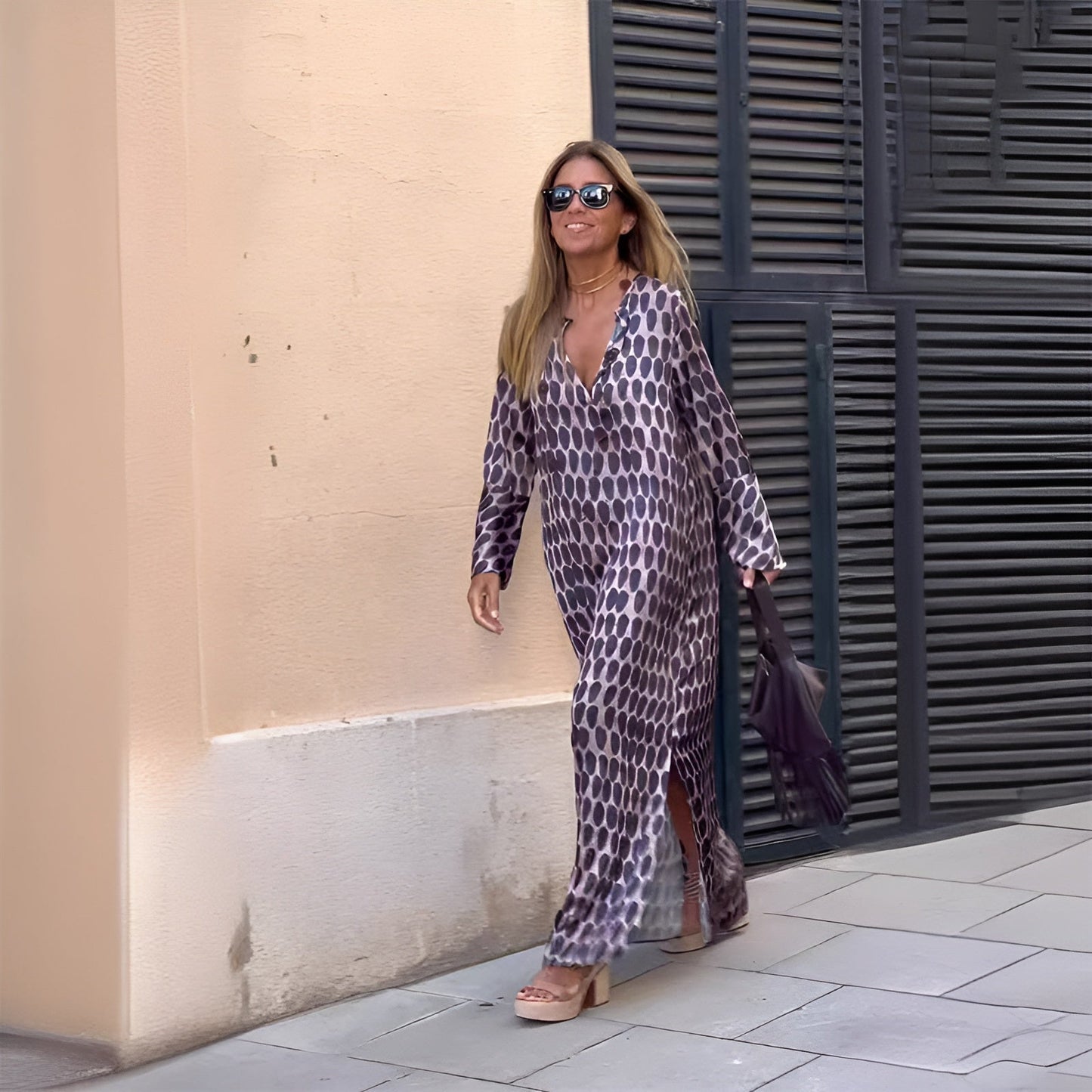 Clara | Vestido Largo Elegante de Manga Larga para Mujer en Estilo Bohemio de Verano 0
