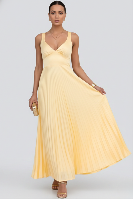 Clara | Vestido Largo Plisado de Verano para Mujer 0