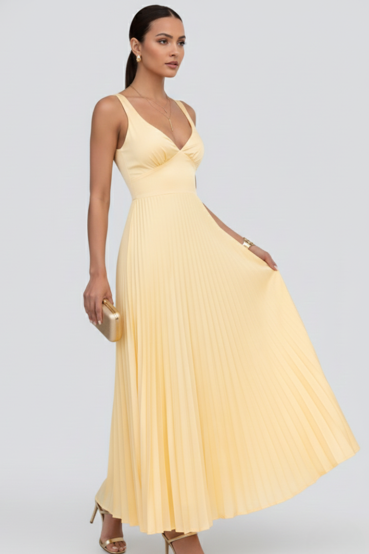 Clara | Vestido Largo Plisado de Verano para Mujer 2