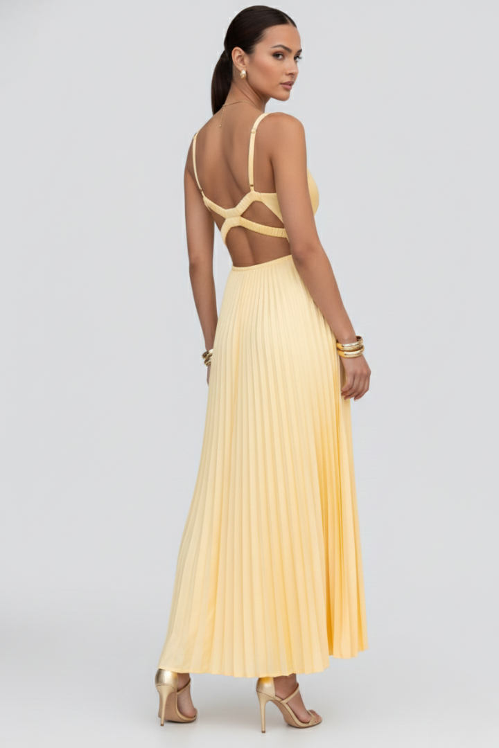 Clara | Vestido Largo Plisado de Verano para Mujer 4