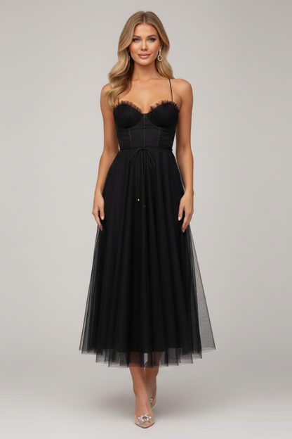 Clara | Vestido Largo Sin Tirantes de Tul para Mujer, Ideal para Bodas y Fiestas 5