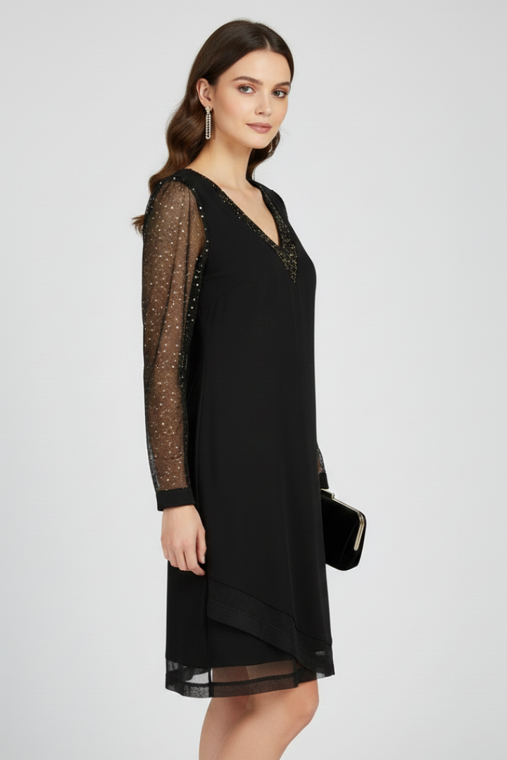 Clara | Vestido de Cóctel con Cuello en V y Lentejuelas para Mujer 2