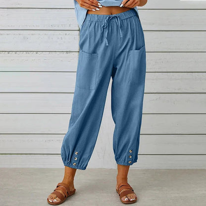 Claudia | Pantalones de Cintura Alta y Corte Relajado para Mujer 1