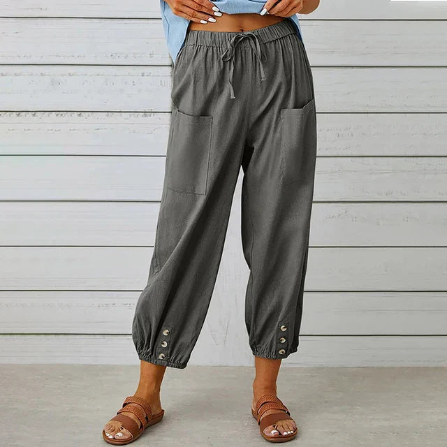 Claudia | Pantalones de Cintura Alta y Corte Relajado para Mujer 2