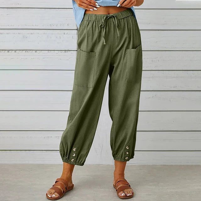 Claudia | Pantalones de Cintura Alta y Corte Relajado para Mujer 3