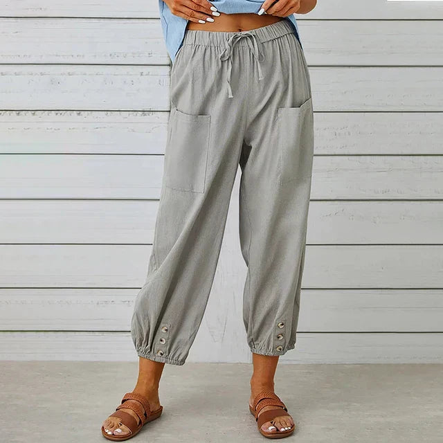 Claudia | Pantalones de Cintura Alta y Corte Relajado para Mujer 6